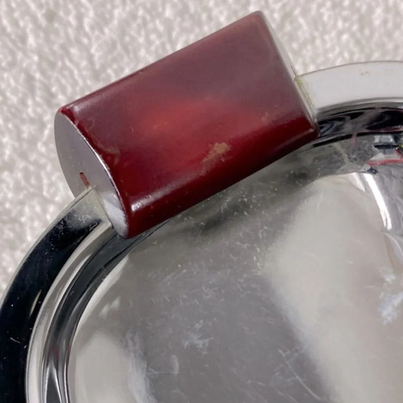 Vintage Glo Hill Gourmates Chrome Serving Tray With Bakelite Handles - Picture 7 of 10